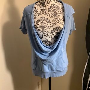 Bcbg generation blue, cowel neck, hoodie